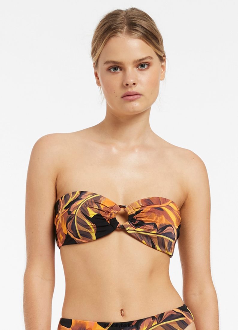 Badebekleidung Seafolly Bandeau mit Palmas-Besatz Schwarz Frauen 6RVZTV421