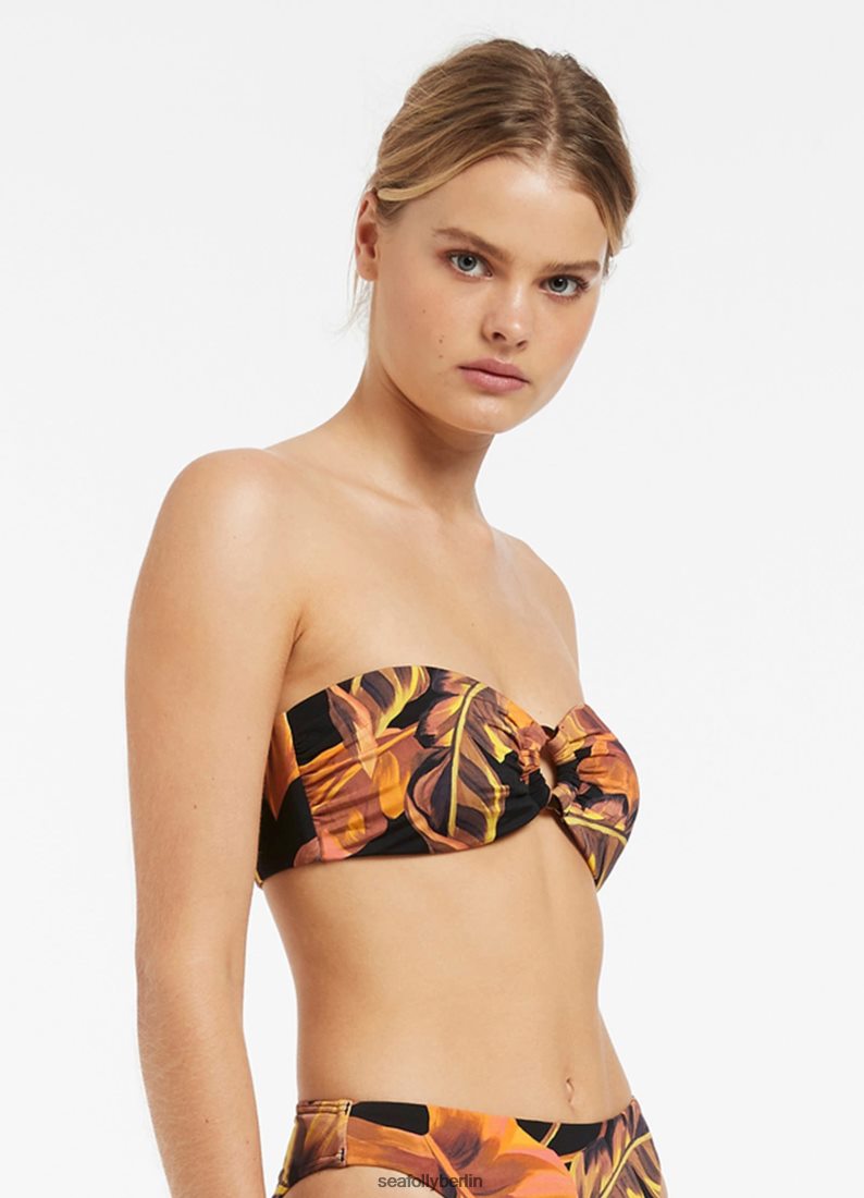 Badebekleidung Seafolly Bandeau mit Palmas-Besatz Schwarz Frauen 6RVZTV421