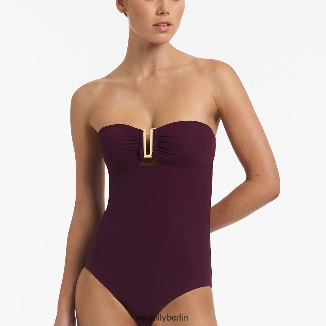 Badebekleidung Seafolly Jetset Bandeau-Einteiler Hafen Frauen 6RVZTV111