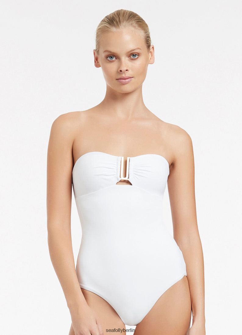 Badebekleidung Seafolly Jetset Bandeau-Einteiler Weiß Frauen 6RVZTV91