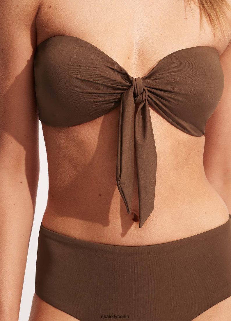 Badebekleidung Seafolly Kollektives Bandeau-Band mit gedrehter Vorderseite Tiramisu Frauen 6RVZTV610