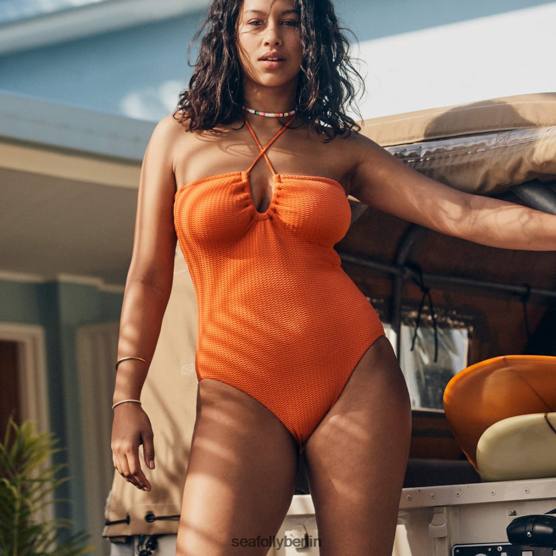 Badebekleidung Seafolly Meerestauch-Bandeau-Einteiler Mandarin Frauen 6RVZTV63