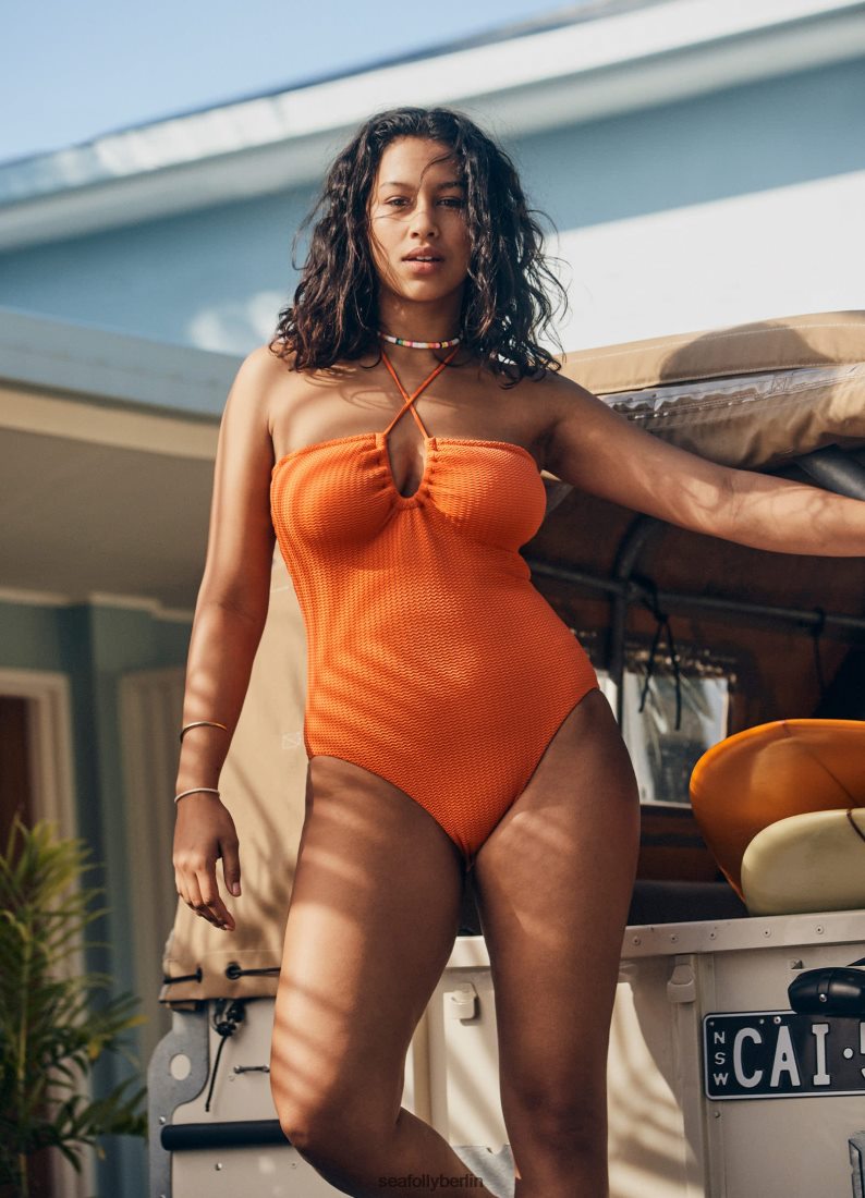 Badebekleidung Seafolly Meerestauch-Bandeau-Einteiler Mandarin Frauen 6RVZTV63