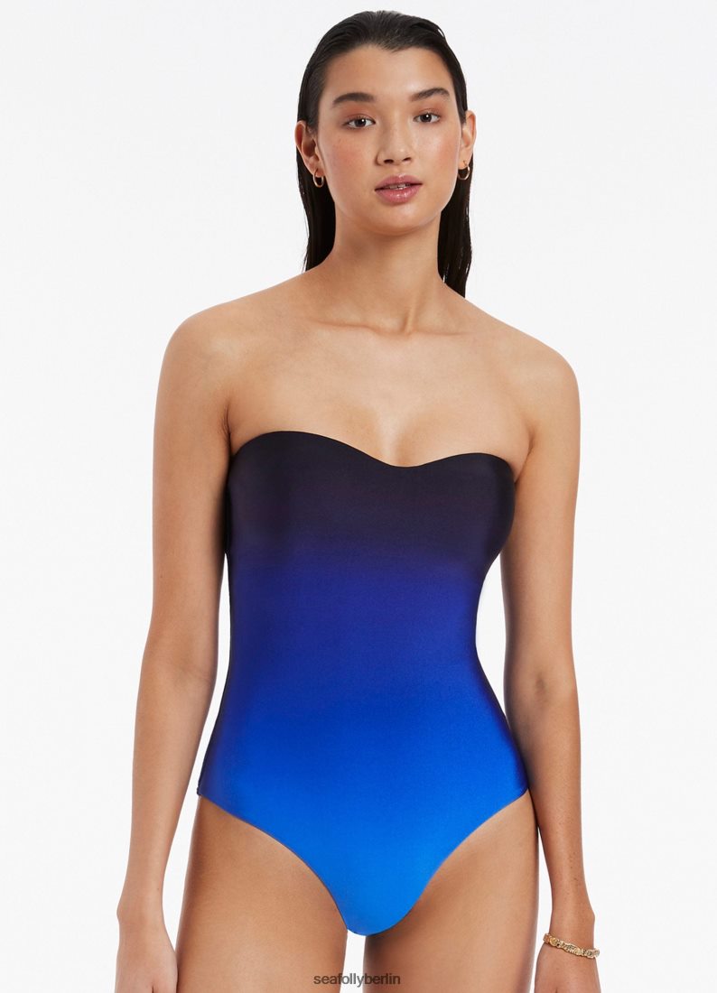 Badebekleidung Seafolly Oia Sunset Bandeau-Einteiler Ozean Frauen 6RVZTV6