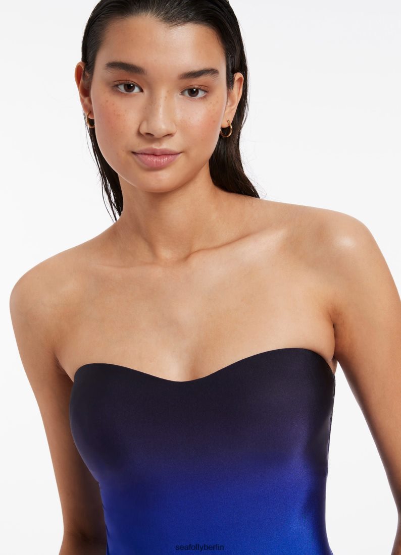 Badebekleidung Seafolly Oia Sunset Bandeau-Einteiler Ozean Frauen 6RVZTV6