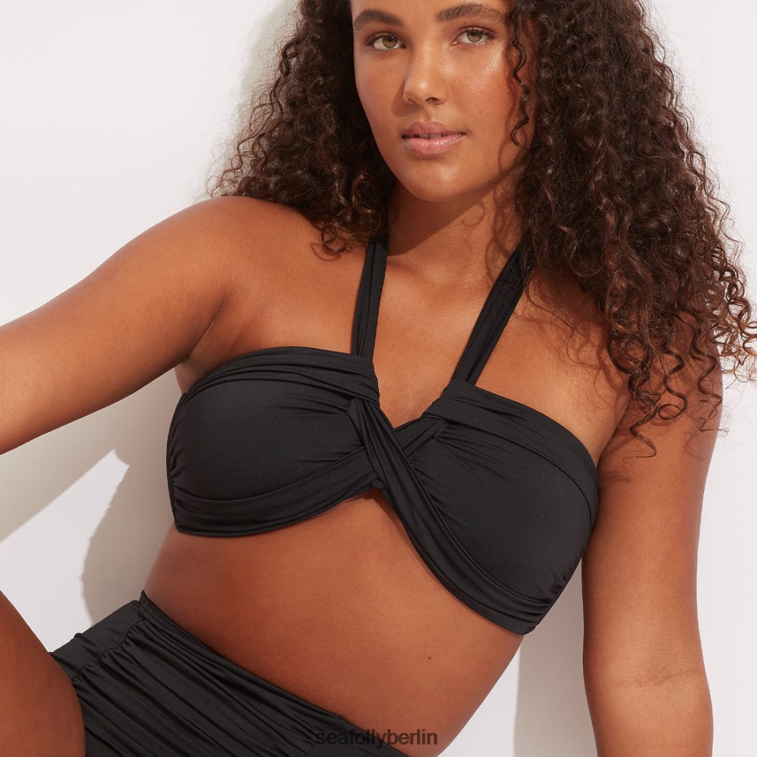 Badebekleidung Seafolly kollektives Neckholder-Bandeau Schwarz Frauen 6RVZTV192