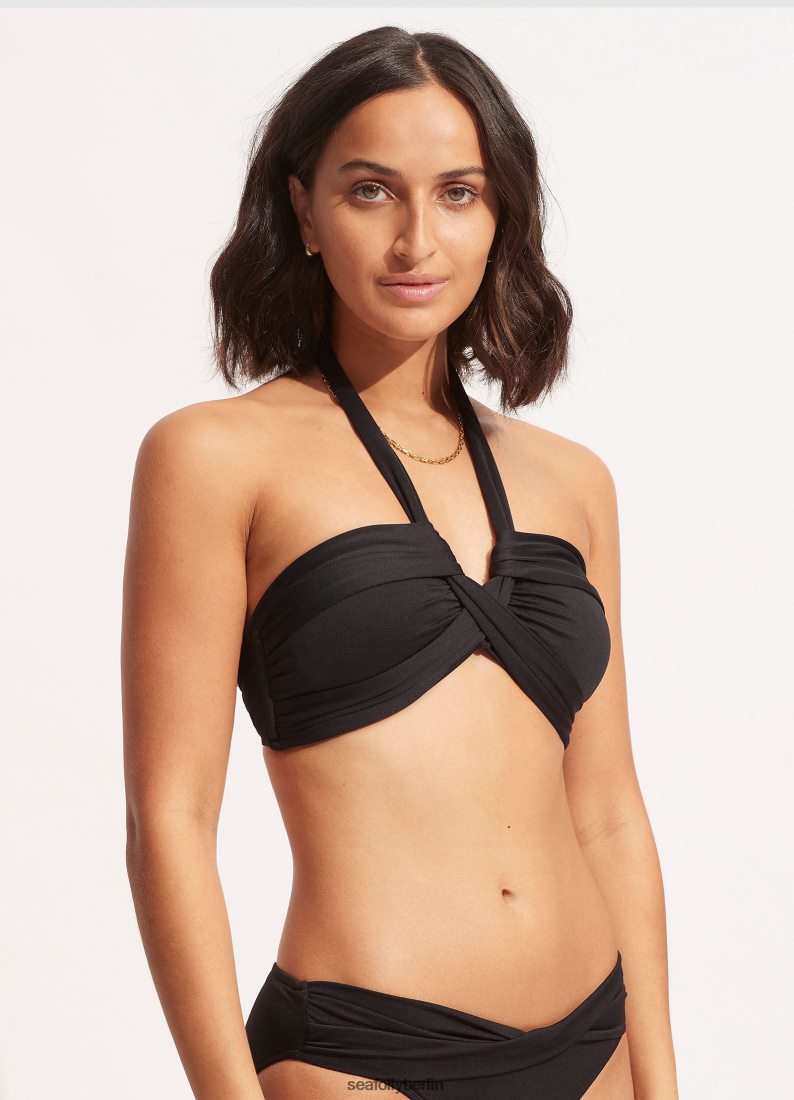 Badebekleidung Seafolly kollektives Neckholder-Bandeau Schwarz Frauen 6RVZTV192