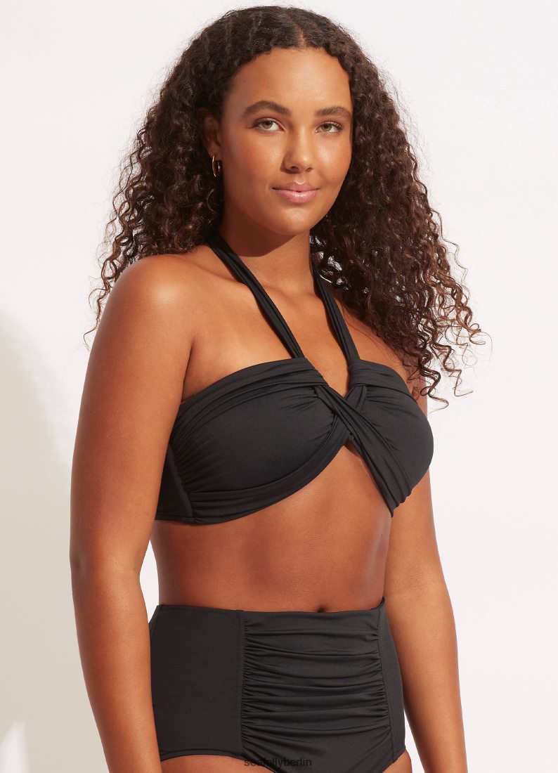 Badebekleidung Seafolly kollektives Neckholder-Bandeau Schwarz Frauen 6RVZTV192