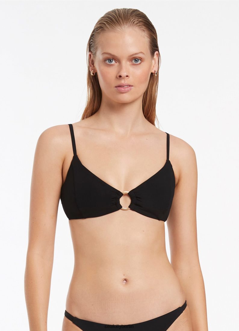 Badebekleidung Seafolly Bralette mit Jetset-Besatz Schwarz Frauen 6RVZTV405