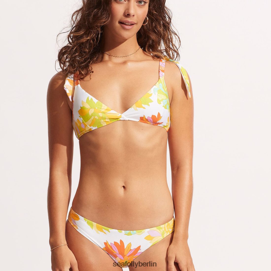 Badebekleidung Seafolly Bralette mit Palm Springs-Wickel vorne, Lime Light Rampenlicht Frauen 6RVZTV481