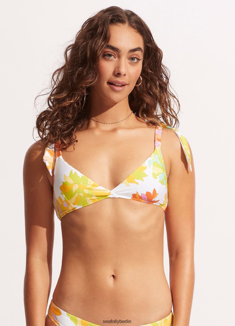 Badebekleidung Seafolly Bralette mit Palm Springs-Wickel vorne, Lime Light Rampenlicht Frauen 6RVZTV481