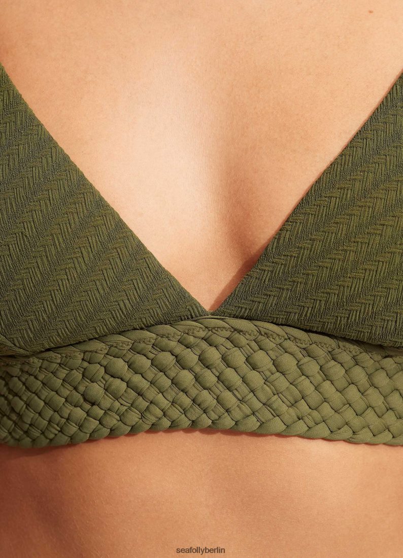 Badebekleidung Seafolly Bralette mit Weidenband Avocado Frauen 6RVZTV220