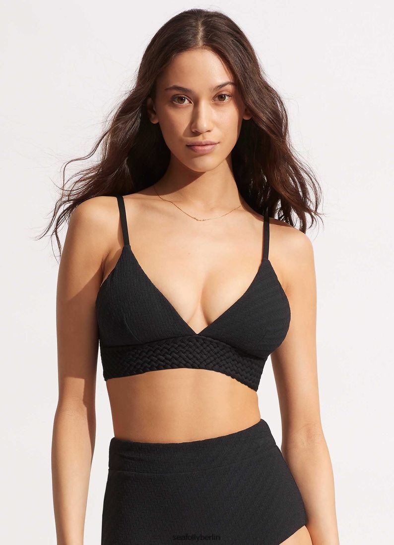 Badebekleidung Seafolly Bralette mit Weidenband Schwarz Frauen 6RVZTV367