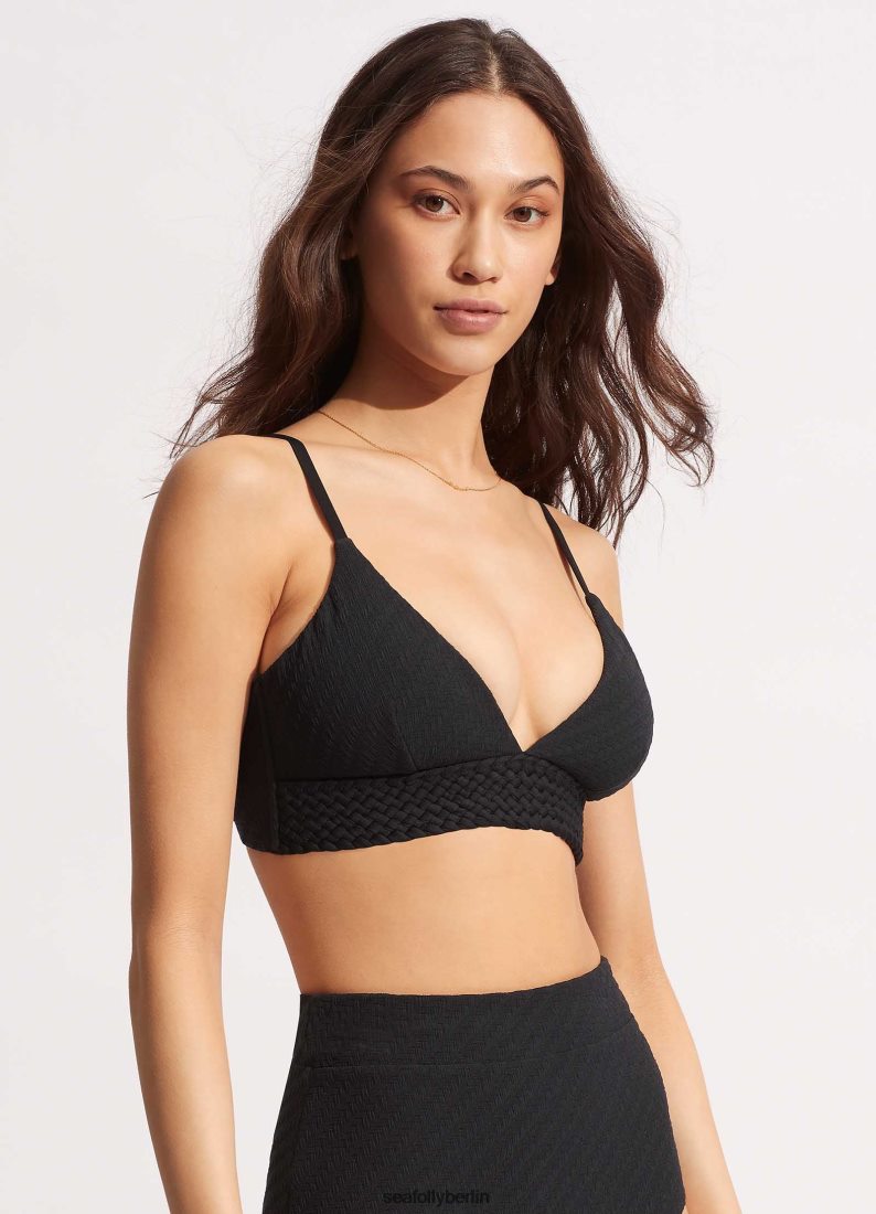 Badebekleidung Seafolly Bralette mit Weidenband Schwarz Frauen 6RVZTV367