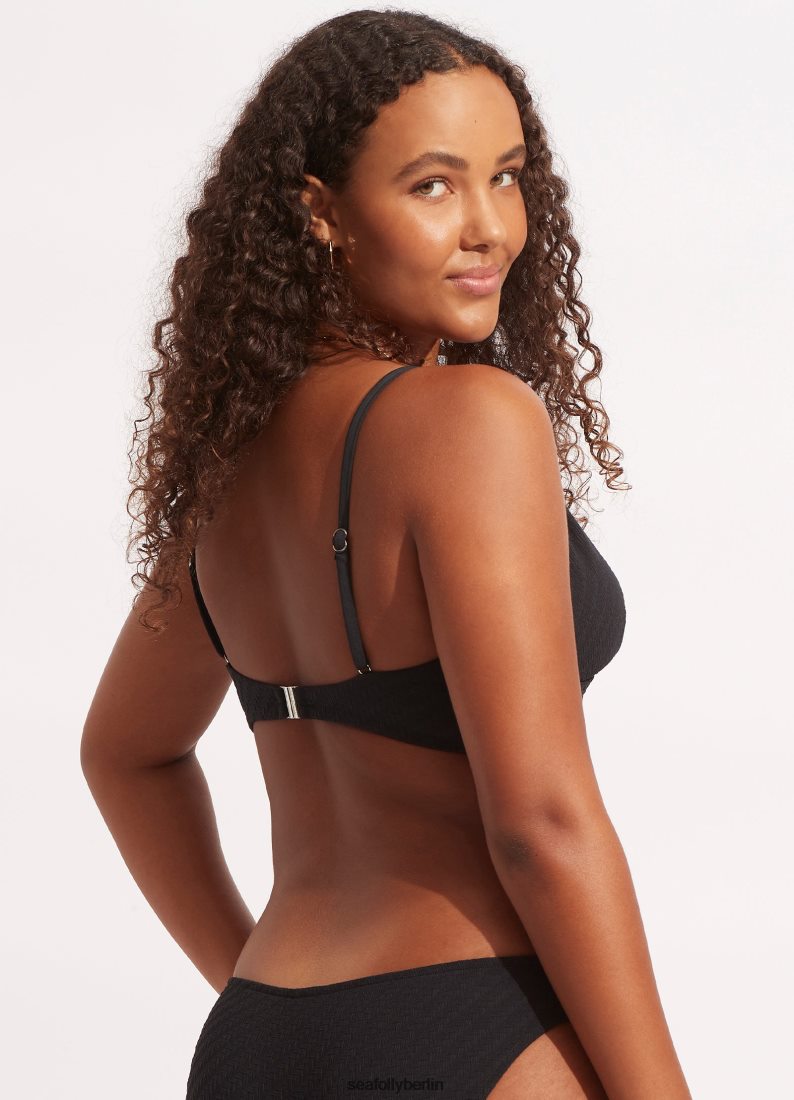 Badebekleidung Seafolly Bralette mit Weidenband Schwarz Frauen 6RVZTV367