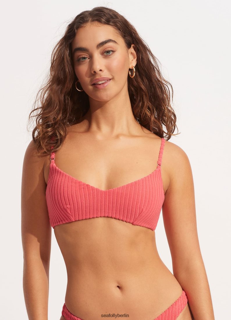 Badebekleidung Seafolly Havanna-Bralette sonnengeküsste Koralle Frauen 6RVZTV568