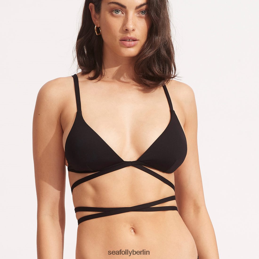 Badebekleidung Seafolly Kollektiver Tri-BH mit Wickelträger Schwarz Frauen 6RVZTV238