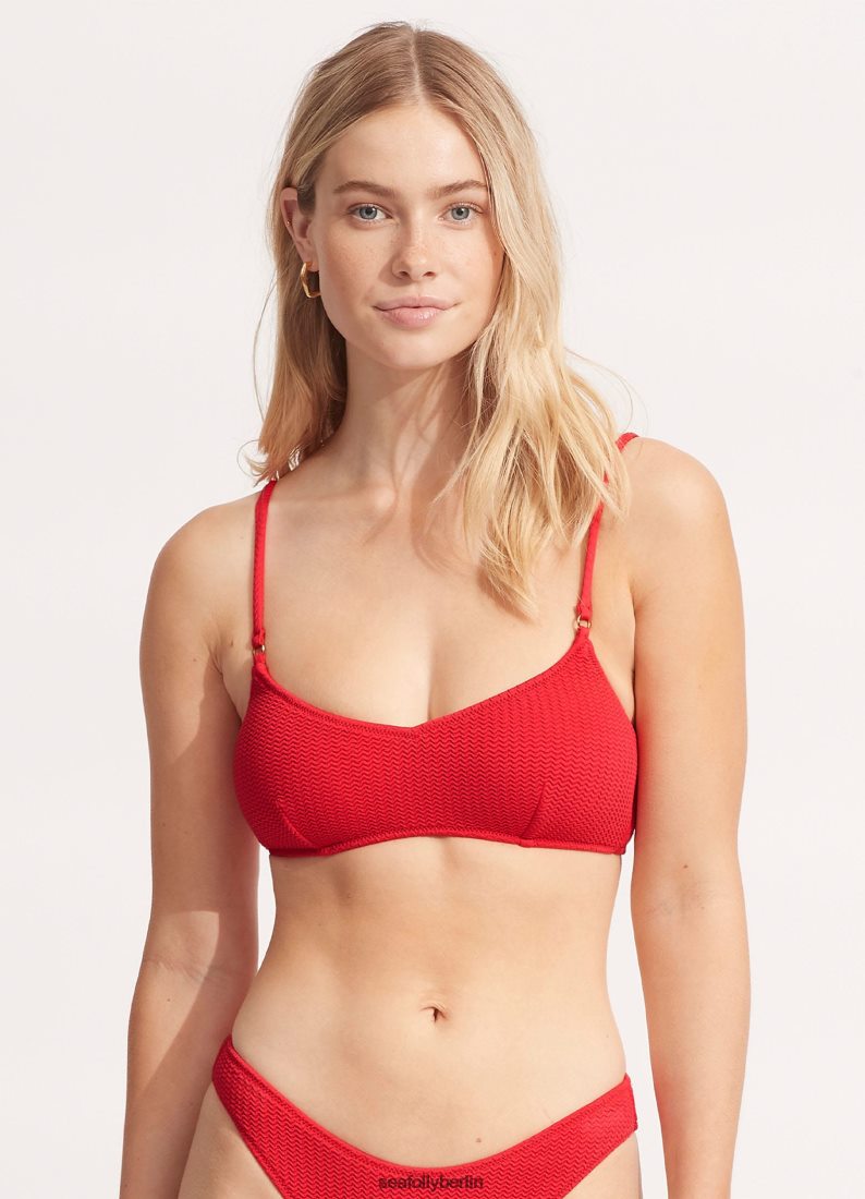 Badebekleidung Seafolly Meerestauch-Bralette Chili rot Frauen 6RVZTV385