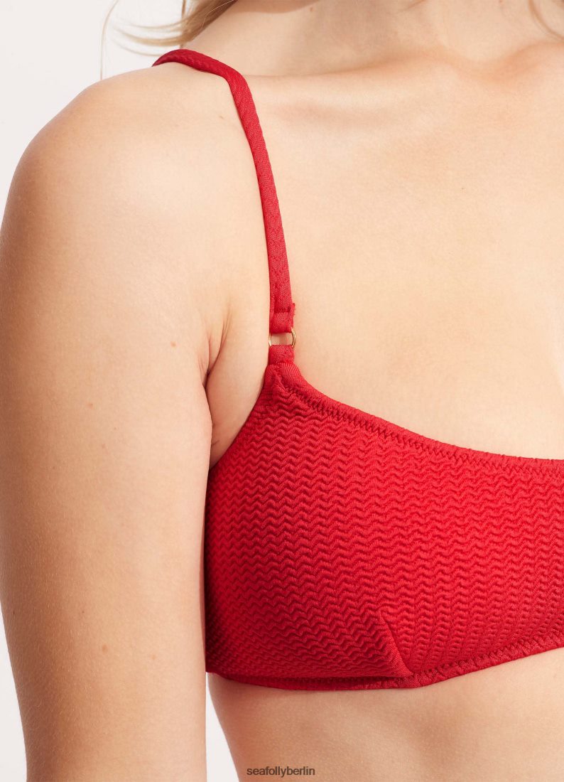 Badebekleidung Seafolly Meerestauch-Bralette Chili rot Frauen 6RVZTV385
