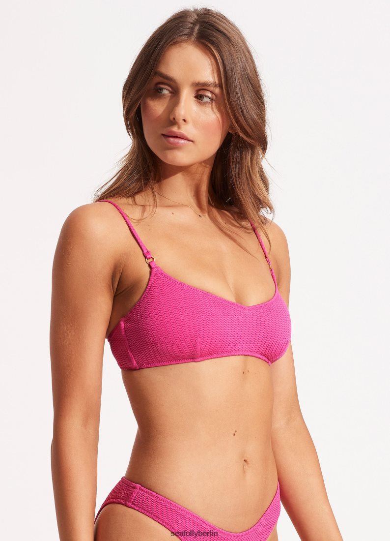 Badebekleidung Seafolly Meerestauch-Bralette Fuchsia-Rose Frauen 6RVZTV317