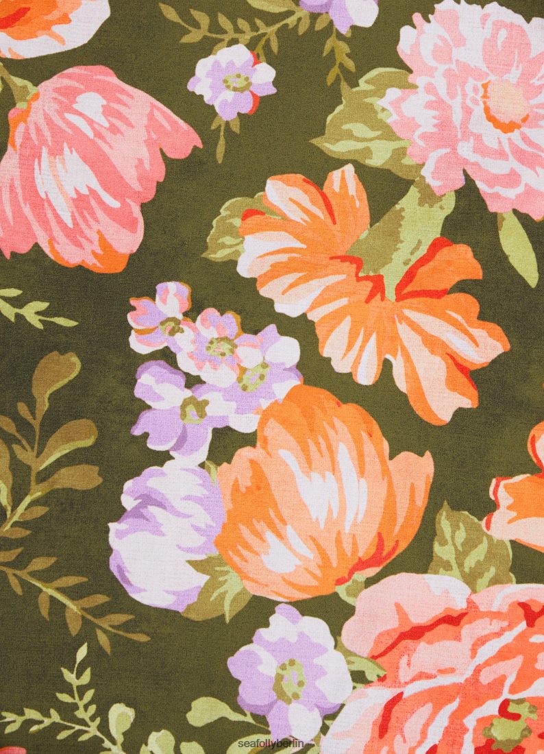 Badebekleidung Seafolly Neckholder-BH „Paradise Garden“ vorne Avocado Frauen 6RVZTV609