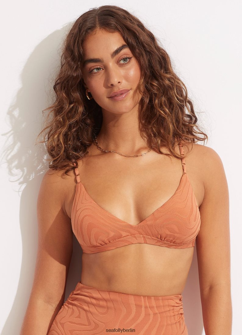 Badebekleidung Seafolly fester Tri-BH der zweiten Welle Kupferbraun Frauen 6RVZTV606