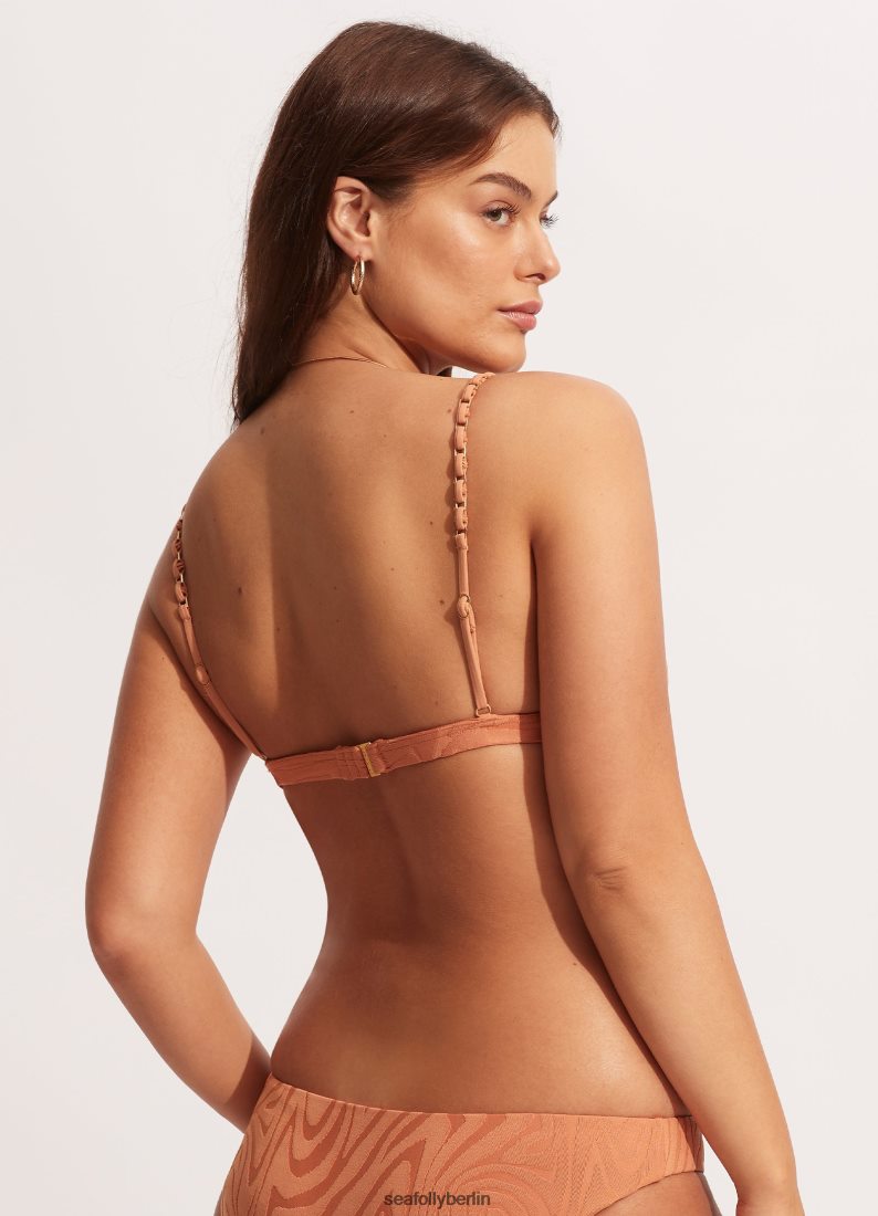 Badebekleidung Seafolly fester Tri-BH der zweiten Welle Kupferbraun Frauen 6RVZTV606