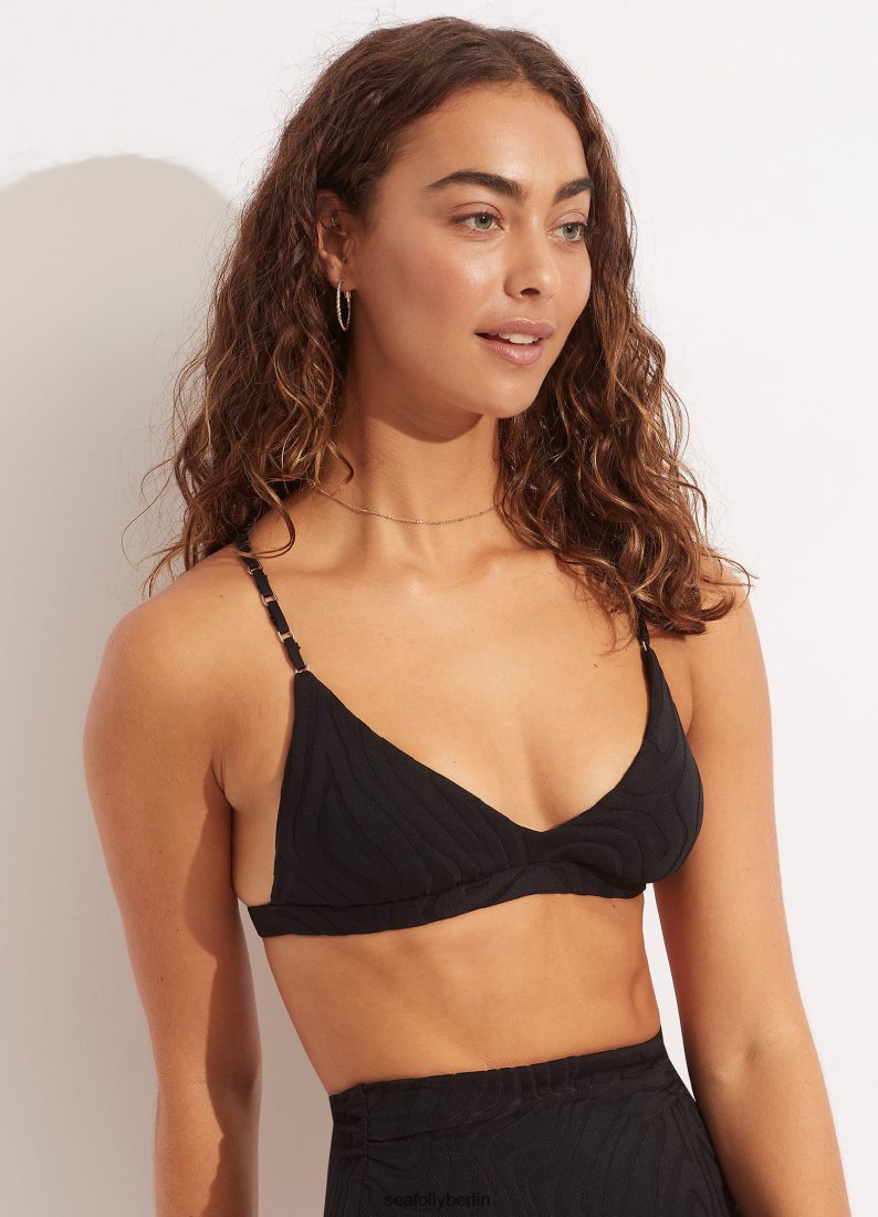 Badebekleidung Seafolly fester Tri-BH der zweiten Welle Schwarz Frauen 6RVZTV612