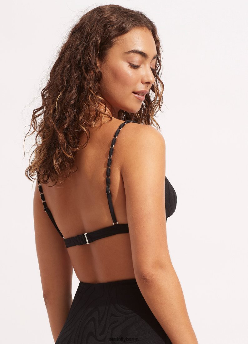 Badebekleidung Seafolly fester Tri-BH der zweiten Welle Schwarz Frauen 6RVZTV612