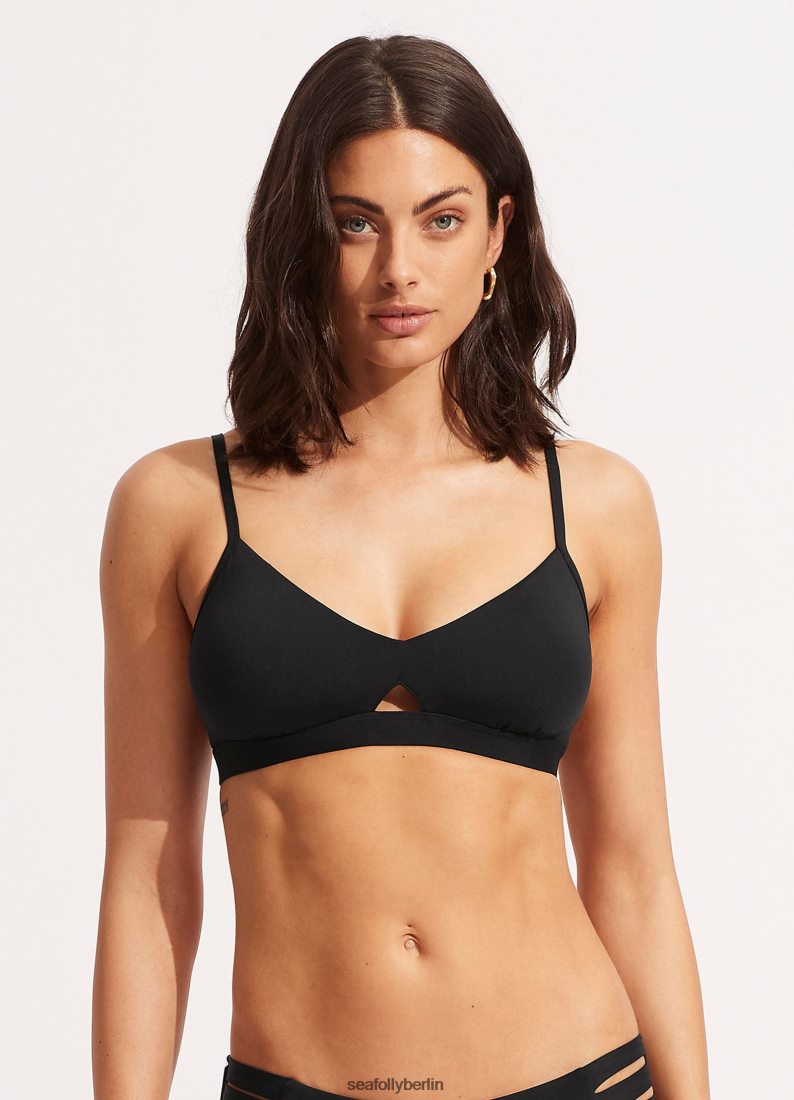 Badebekleidung Seafolly kollektives Hybrid-Bralette Schwarz Frauen 6RVZTV196