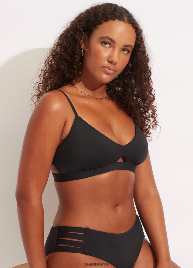 Badebekleidung Seafolly kollektives Hybrid-Bralette Schwarz Frauen 6RVZTV196