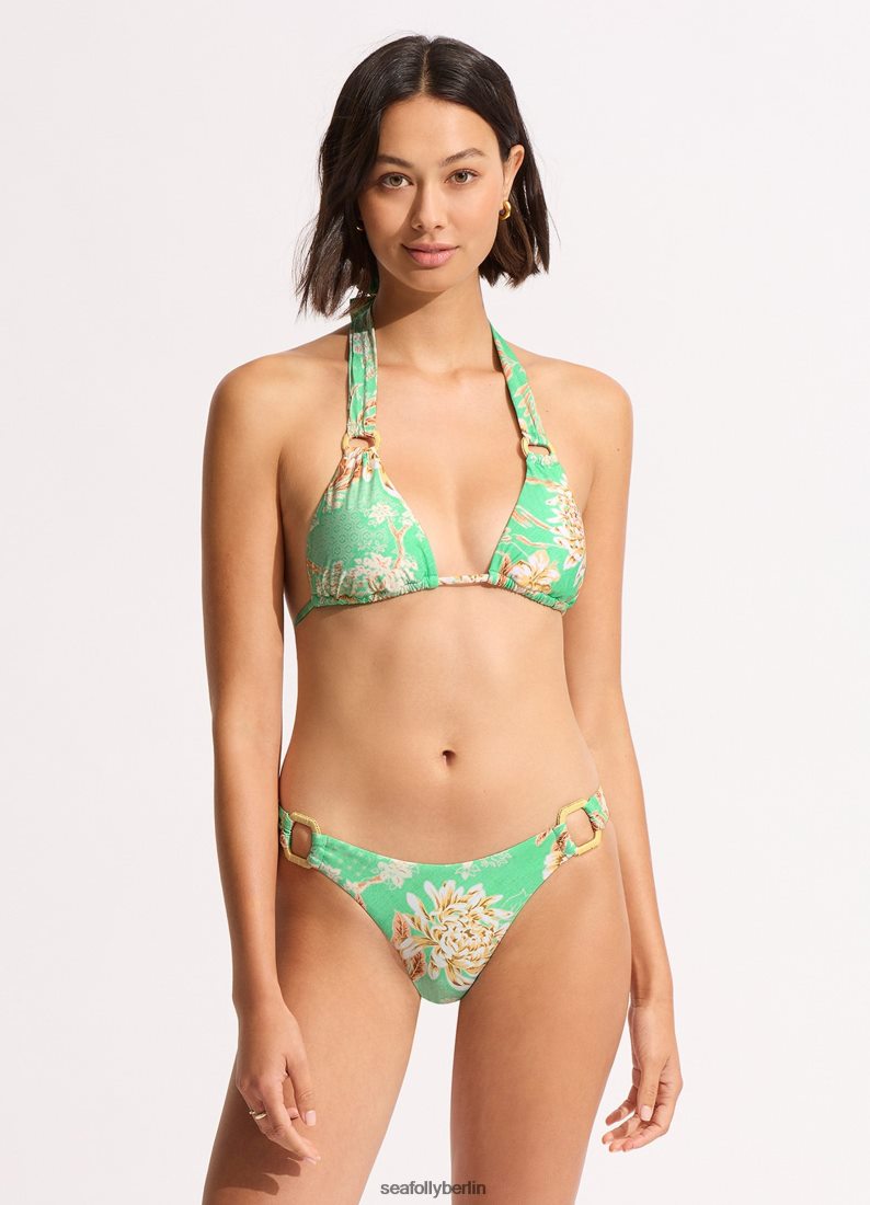 Badebekleidung Seafolly Eden Slide Triangel-Bikinioberteil Minze Frauen 6RVZTV186