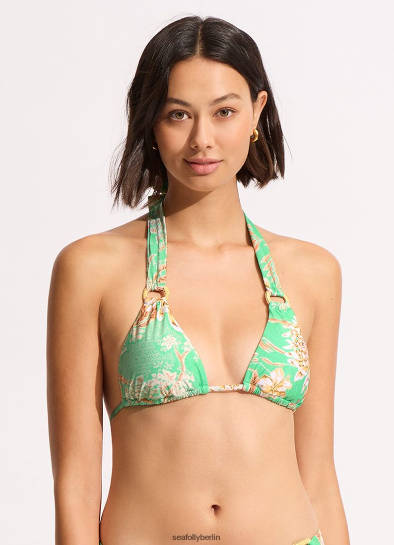 Badebekleidung Seafolly Eden Slide Triangel-Bikinioberteil Minze Frauen 6RVZTV186