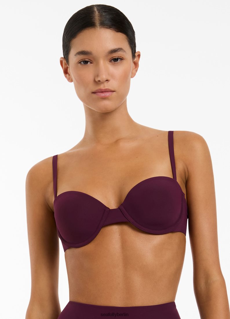 Badebekleidung Seafolly Geformtes Balconette-Bikinioberteil im Jetset-Stil Hafen Frauen 6RVZTV398