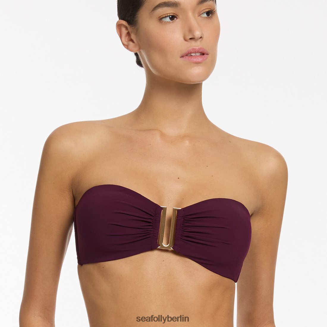 Badebekleidung Seafolly Jetset-Bandeau-Bikinioberteil Hafen Frauen 6RVZTV287