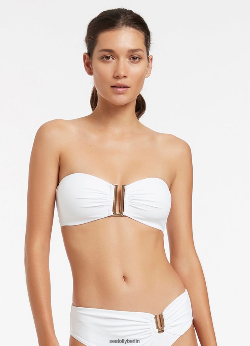 Badebekleidung Seafolly Jetset-Bandeau-Bikinioberteil Weiß Frauen 6RVZTV265
