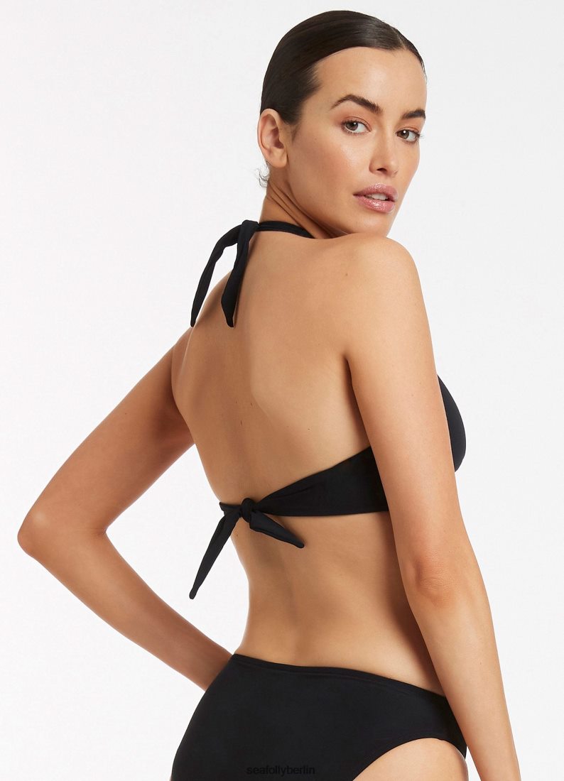 Badebekleidung Seafolly Jetset D-DD-Bikinioberteil mit verdrehter Vorderseite Schwarz Frauen 6RVZTV277