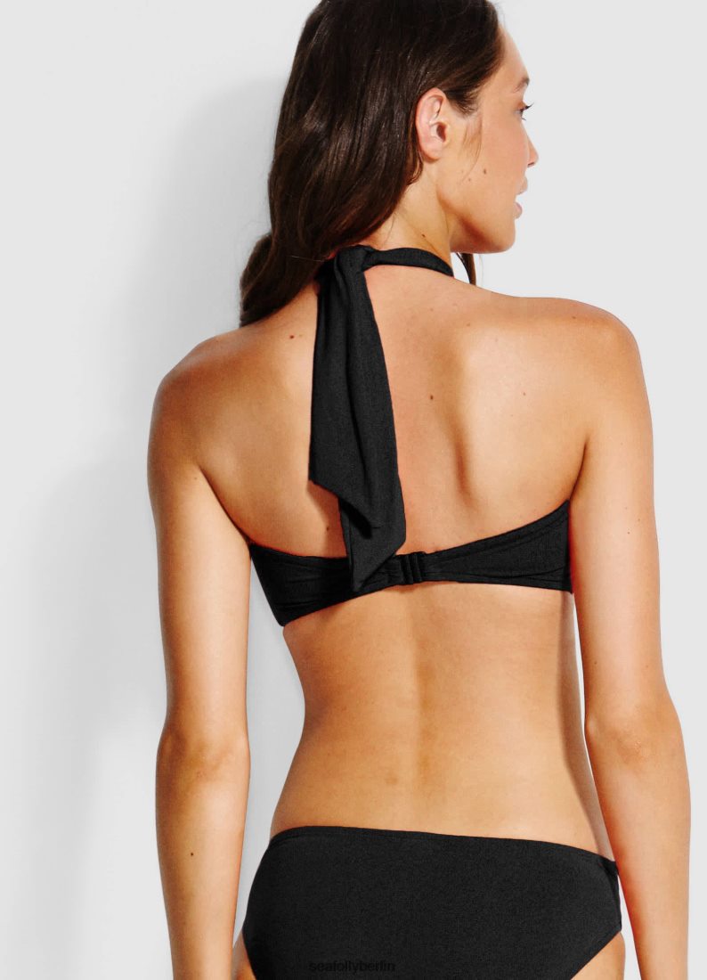 Badebekleidung Seafolly Neckholder-Bandeau-Bikinioberteil Schwarz Frauen 6RVZTV290