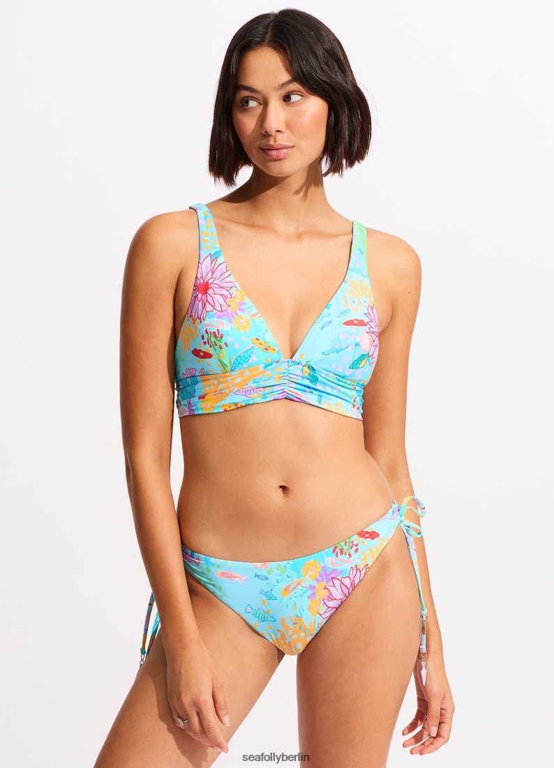 Badebekleidung Seafolly Triangel-Bikinioberteil „Under the Sea“. blauer Nebel Frauen 6RVZTV304