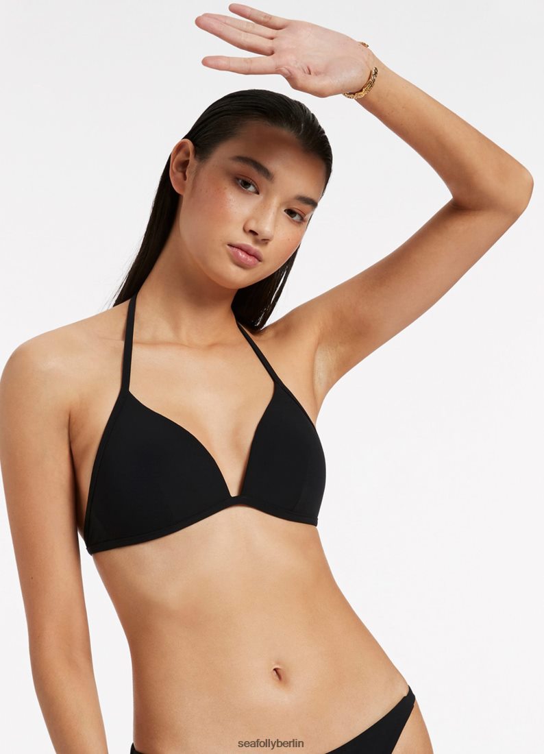 Badebekleidung Seafolly Triangel-Bikinioberteil in Jetset-Form Schwarz Frauen 6RVZTV346