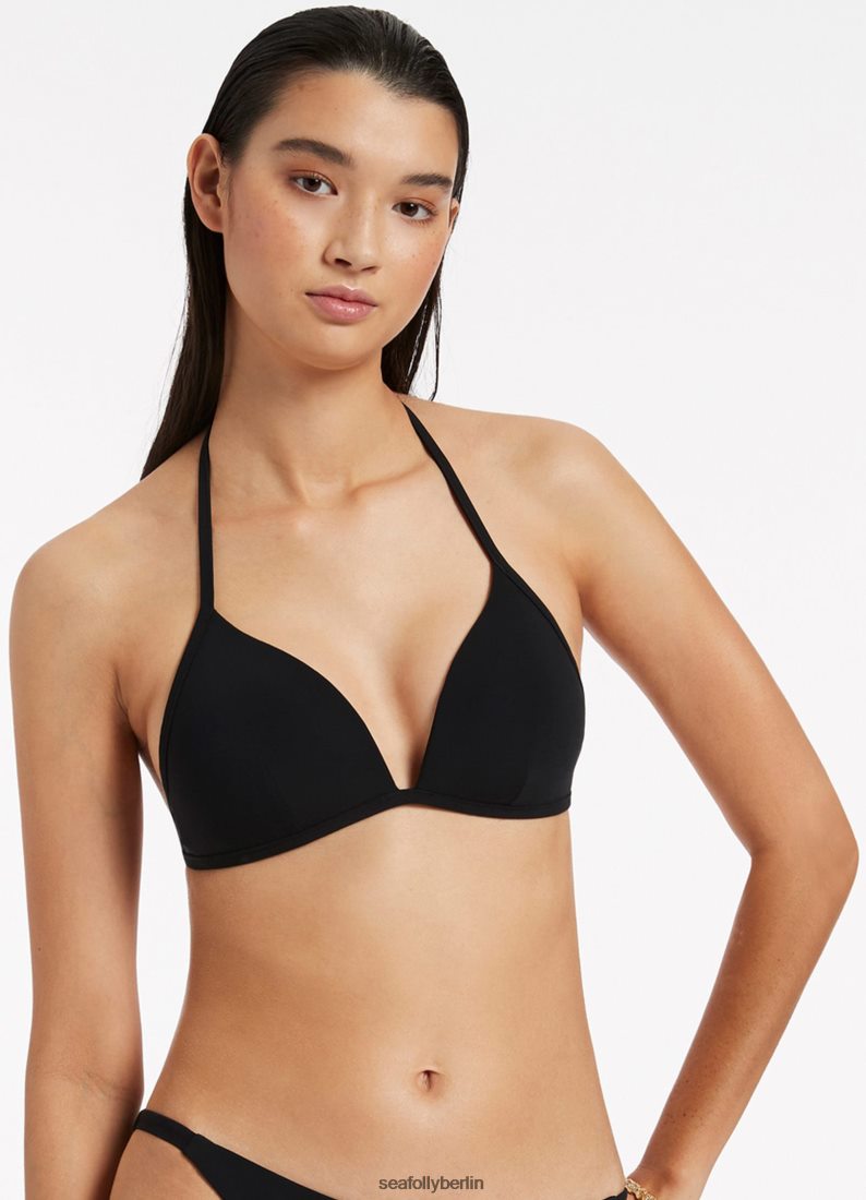 Badebekleidung Seafolly Triangel-Bikinioberteil in Jetset-Form Schwarz Frauen 6RVZTV346
