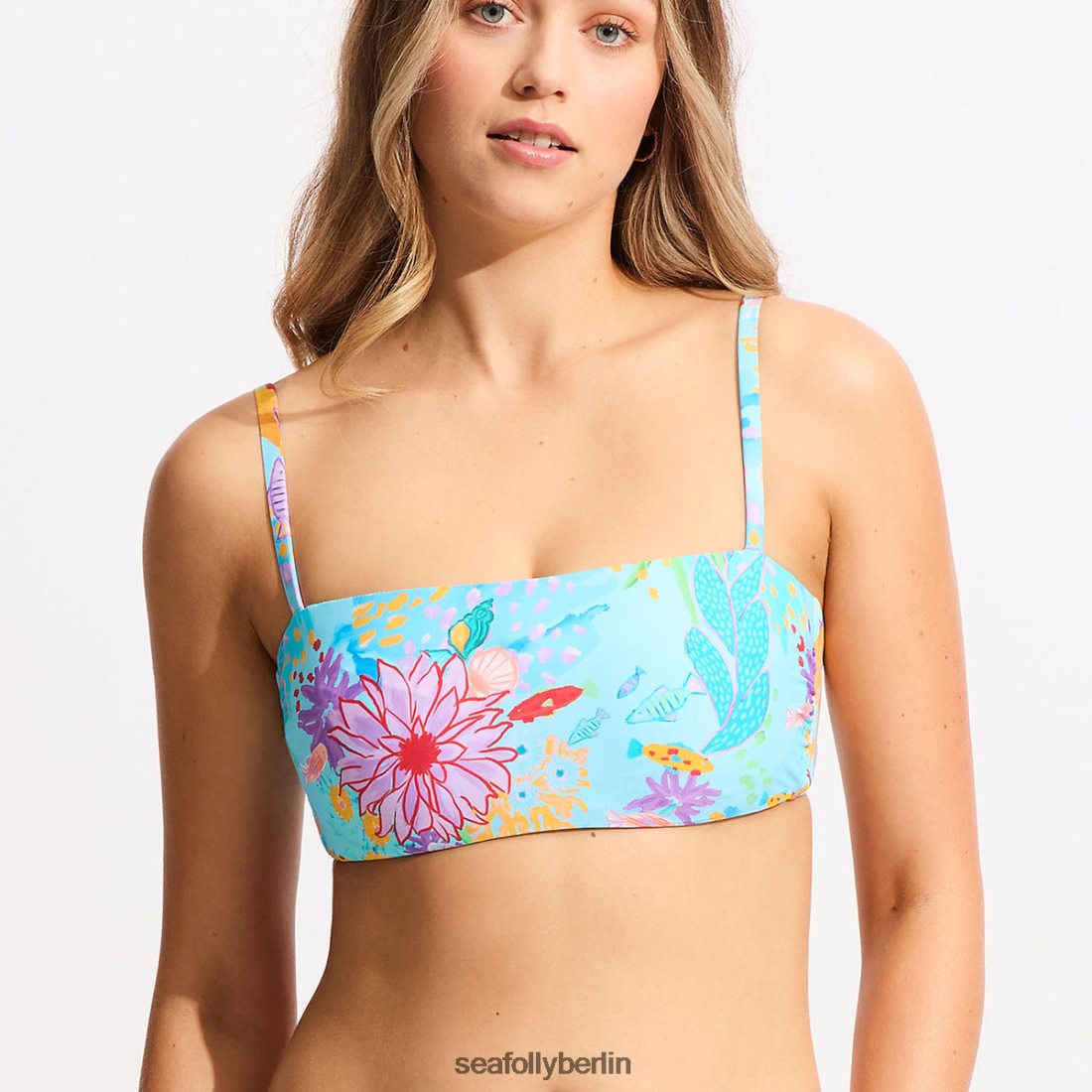 Badebekleidung Seafolly Under the Sea DD Tank-Bikinioberteil blauer Nebel Frauen 6RVZTV307