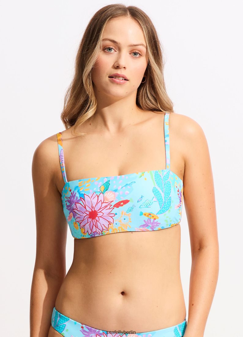Badebekleidung Seafolly Under the Sea DD Tank-Bikinioberteil blauer Nebel Frauen 6RVZTV307
