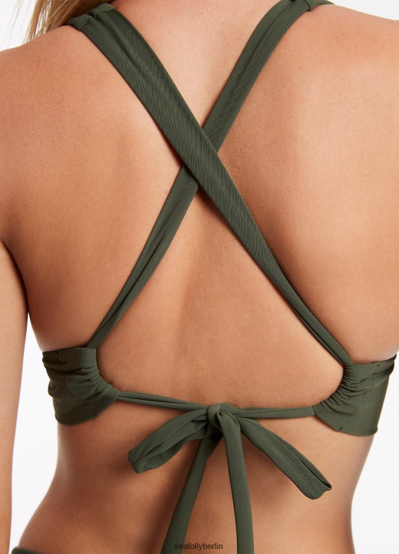 Badebekleidung Seafolly Weiches Jetset-Triangel-Bikinioberteil Olive Frauen 6RVZTV350