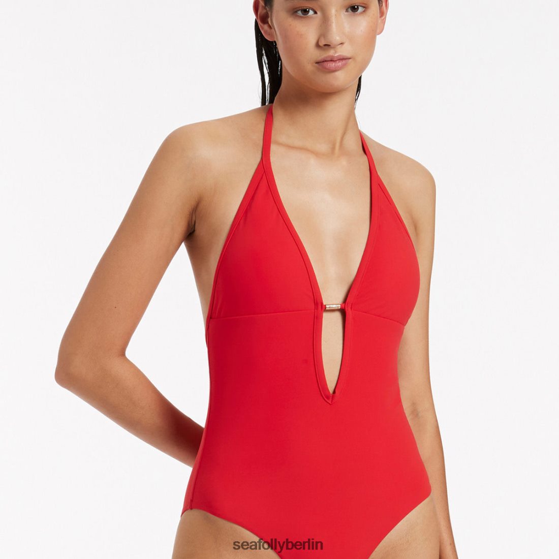 Badebekleidung Seafolly Jetset einteilig eintauchen Kirsche Frauen 6RVZTV84