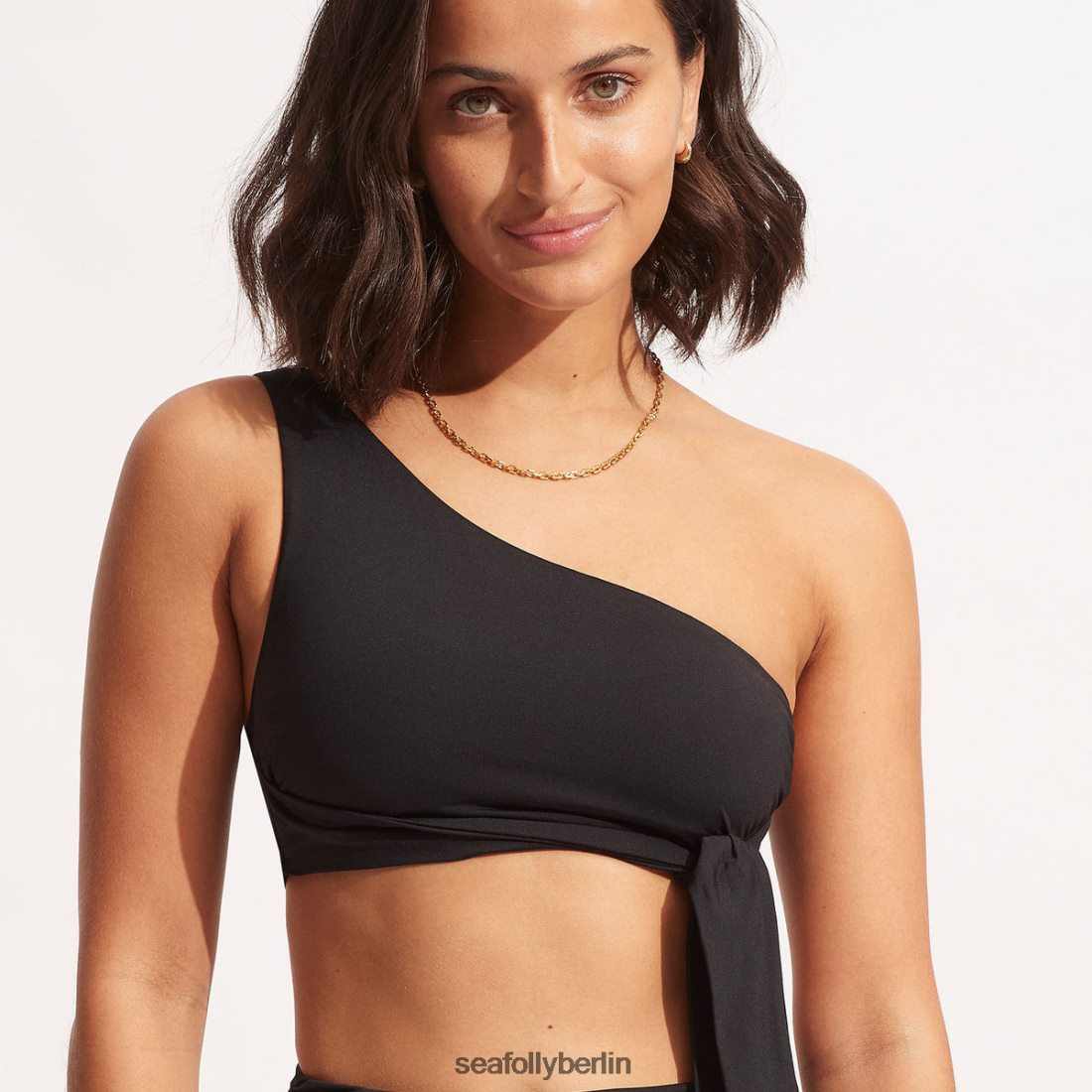 Badebekleidung Seafolly Kollektives One-Shoulder-Top Schwarz Frauen 6RVZTV207