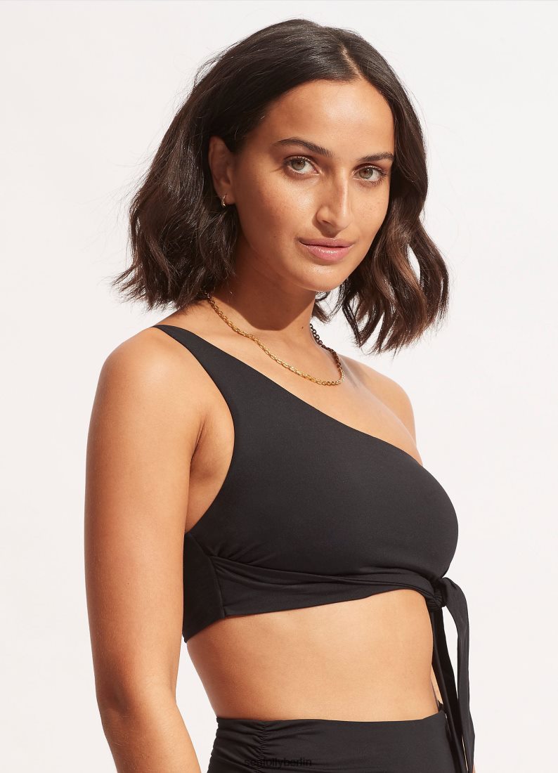 Badebekleidung Seafolly Kollektives One-Shoulder-Top Schwarz Frauen 6RVZTV207