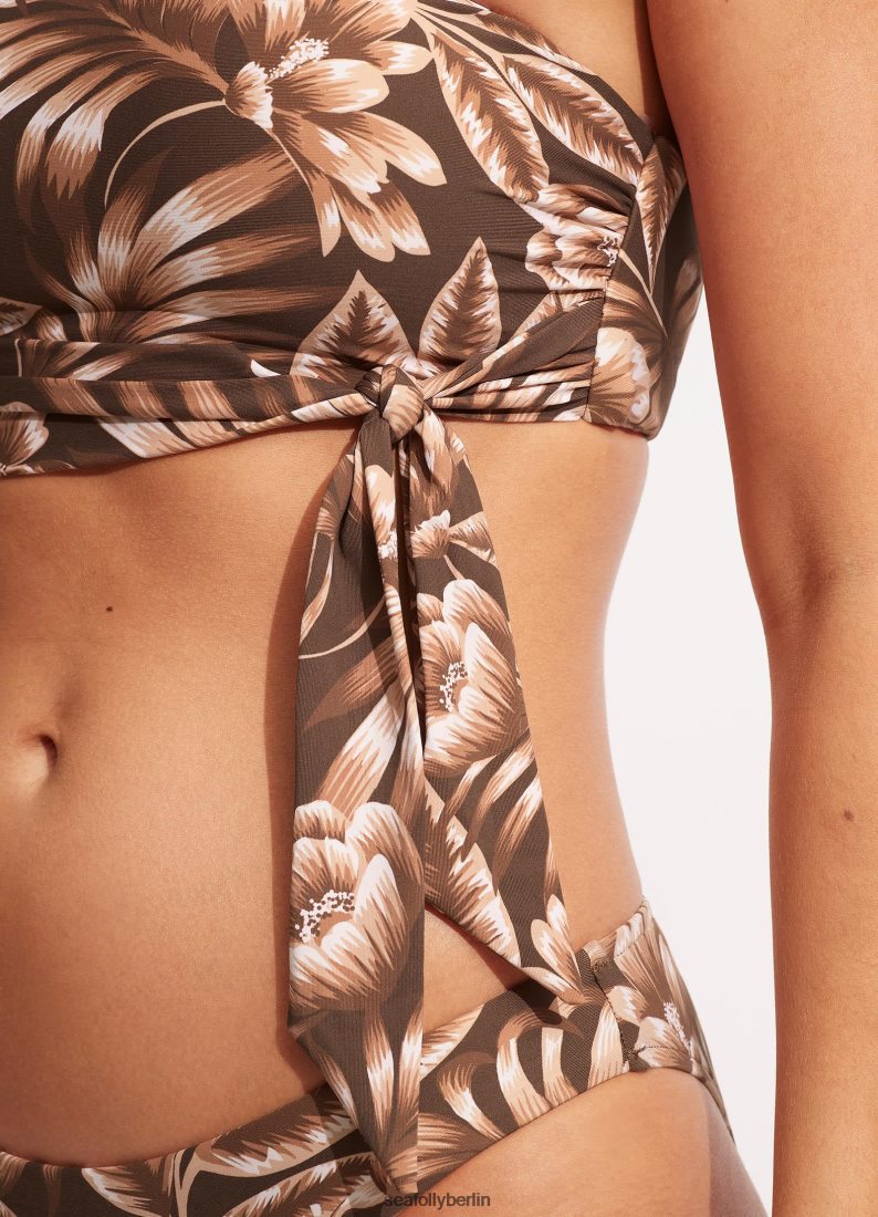 Badebekleidung Seafolly One-Shoulder-Oberteil „Island in the Sun“. Tiramisu Frauen 6RVZTV592