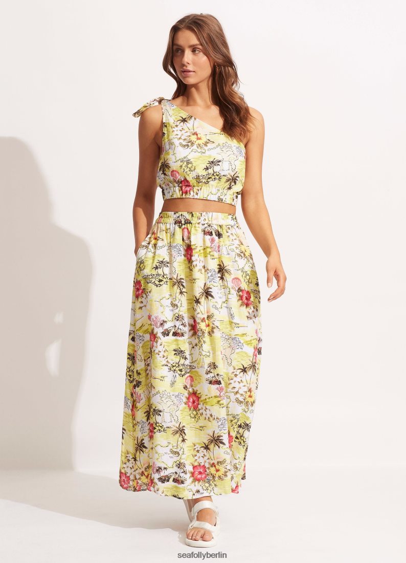 Badebekleidung Seafolly Von Küste zu Küste eine Schulterspitze Wilde Linde Frauen 6RVZTV741