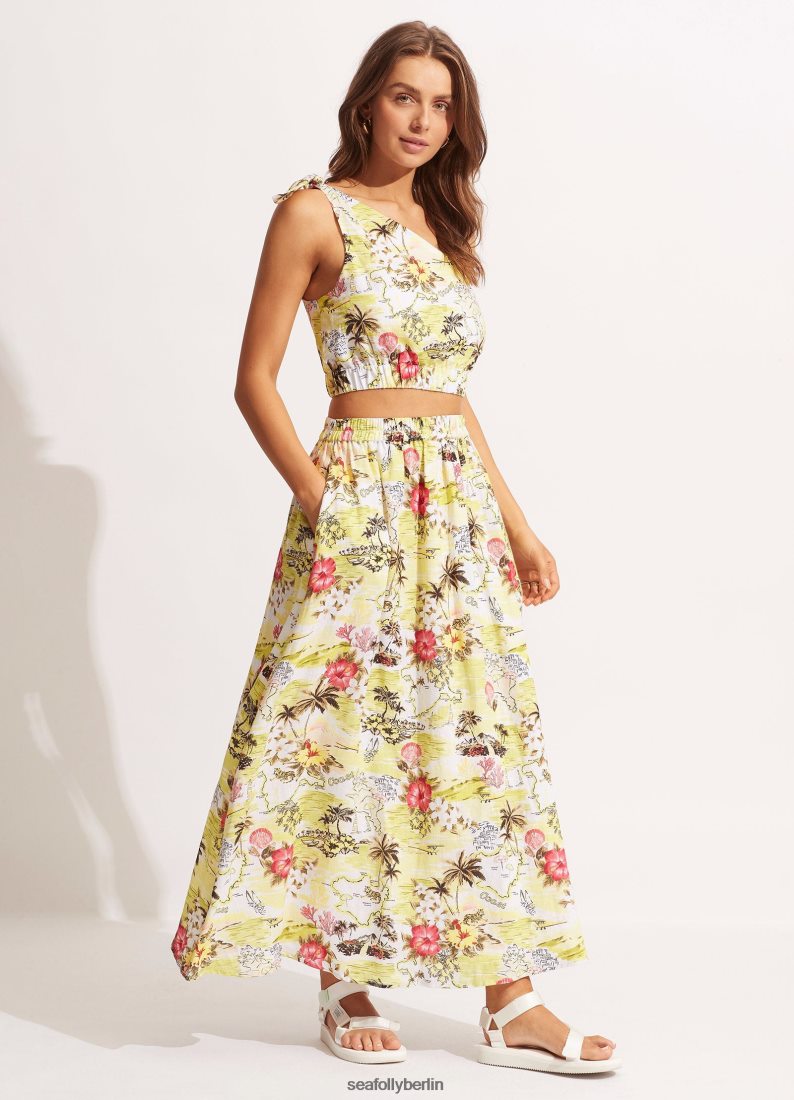 Badebekleidung Seafolly Von Küste zu Küste eine Schulterspitze Wilde Linde Frauen 6RVZTV741